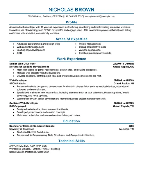 Mẫu cv lập trình viên