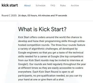 Tìm kiếm cơ hội làm việc qua Google Kick Start