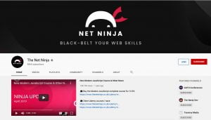 Học javascript với kênh vidoe youtube Net Ninja