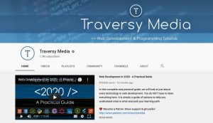 Kênh Youtube học lập trình Traversy Media