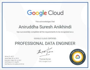 Chứng chỉ Google Professional Data Engineer