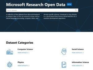 Microsoft Research Open Data 